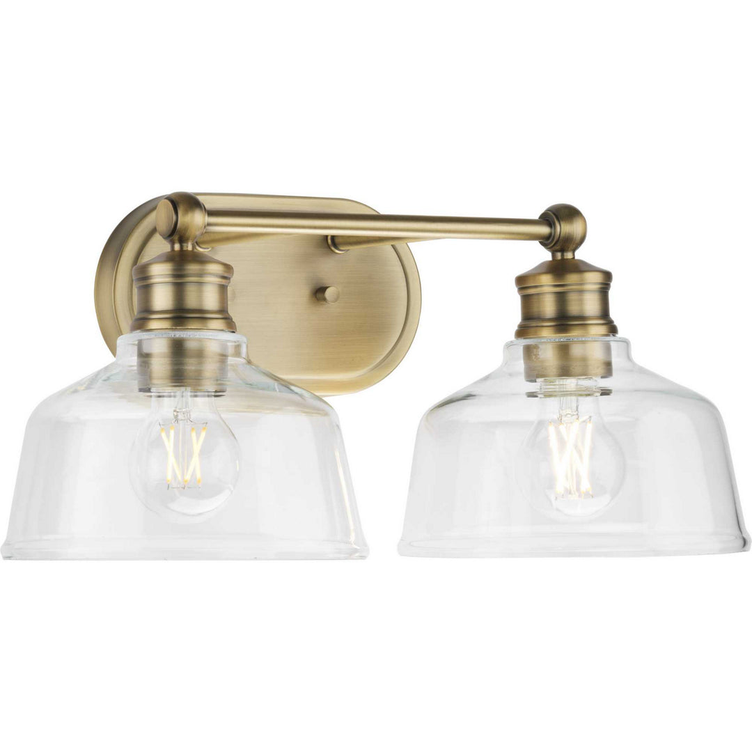 Progress Singleton P300396-163 Bath Vanity Light 23 in. wide - Vintage Brass