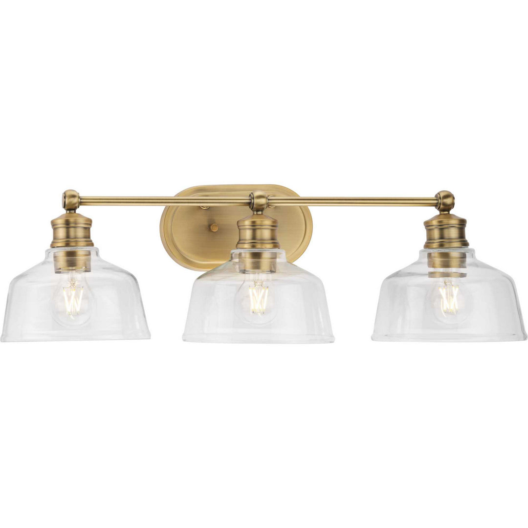 Progress Singleton P300397-163 Bath Vanity Light 43 in. wide - Vintage Brass