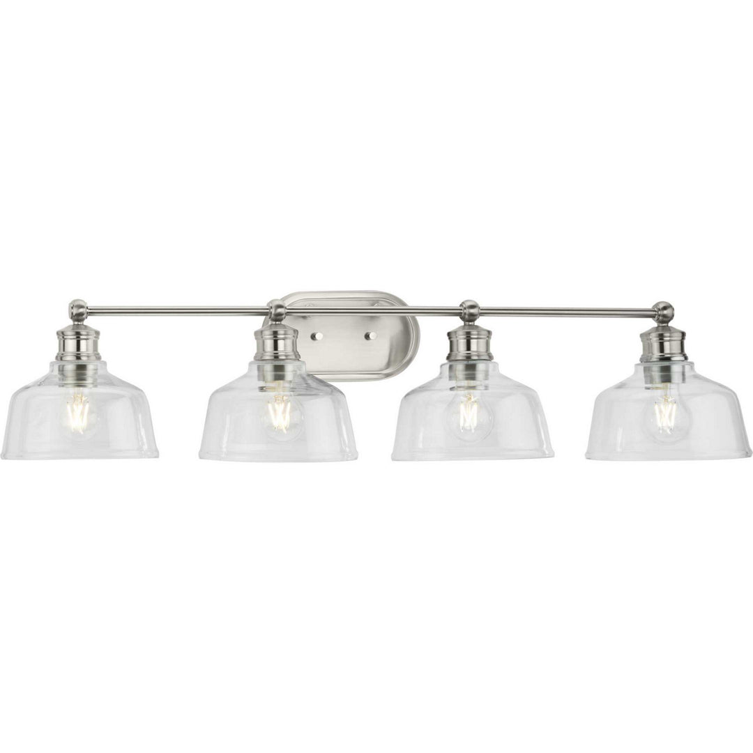 Progress Singleton P300398-009 Bath Vanity Light 8 in. wide - Brushed Nickel