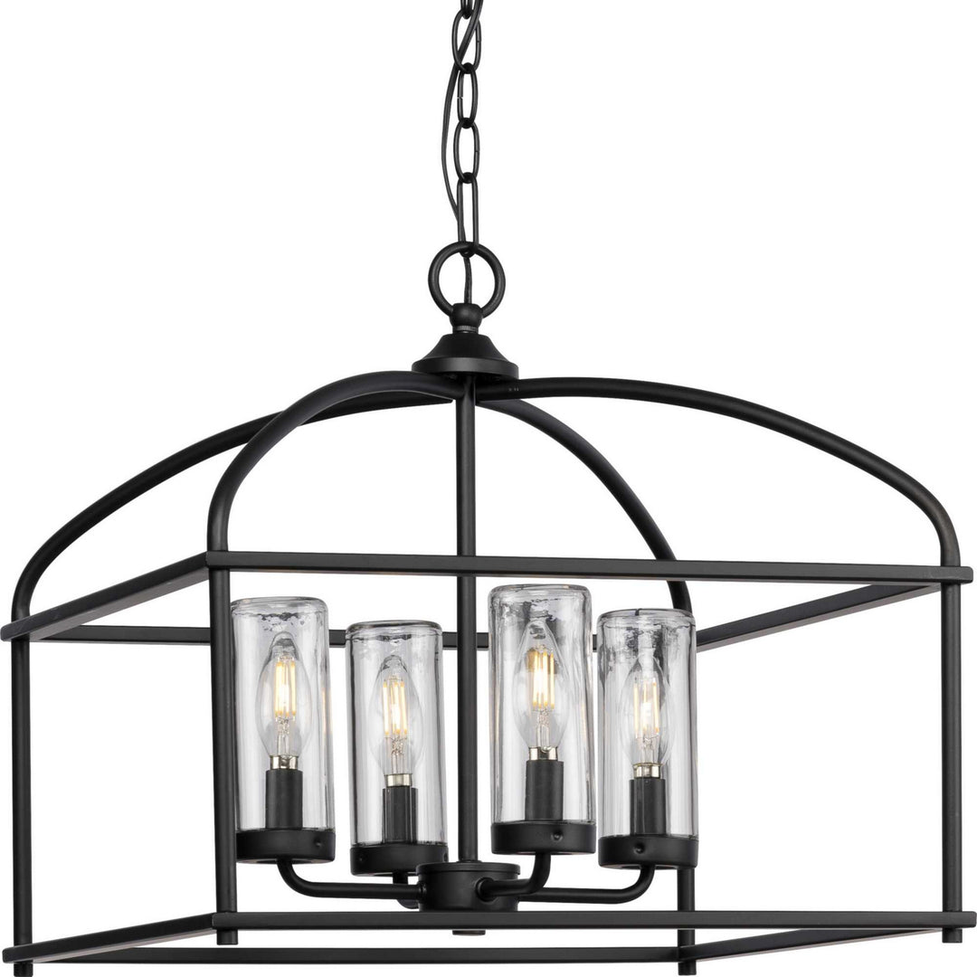 Progress Lighting P550128-31M Swansea Four Light Outdoor Chandelier Outdoor Black