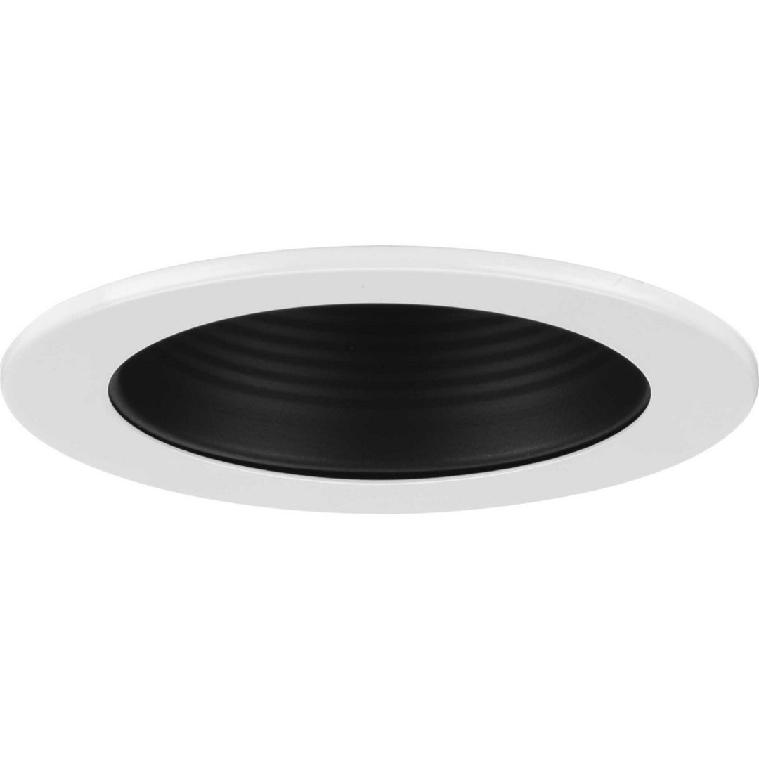 Progress Lighting P804000-031 4In Recessed One Light Step Baffle Trim Recessed Light Black