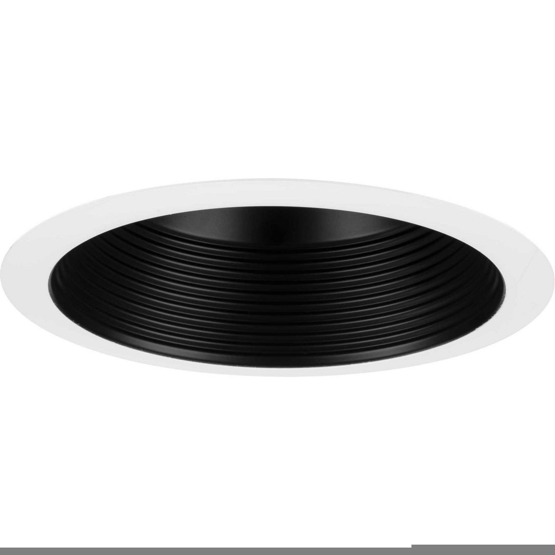 Progress Lighting P806006-031 6In Recessed Shallow One Light Baffle Trim Recessed Light Black
