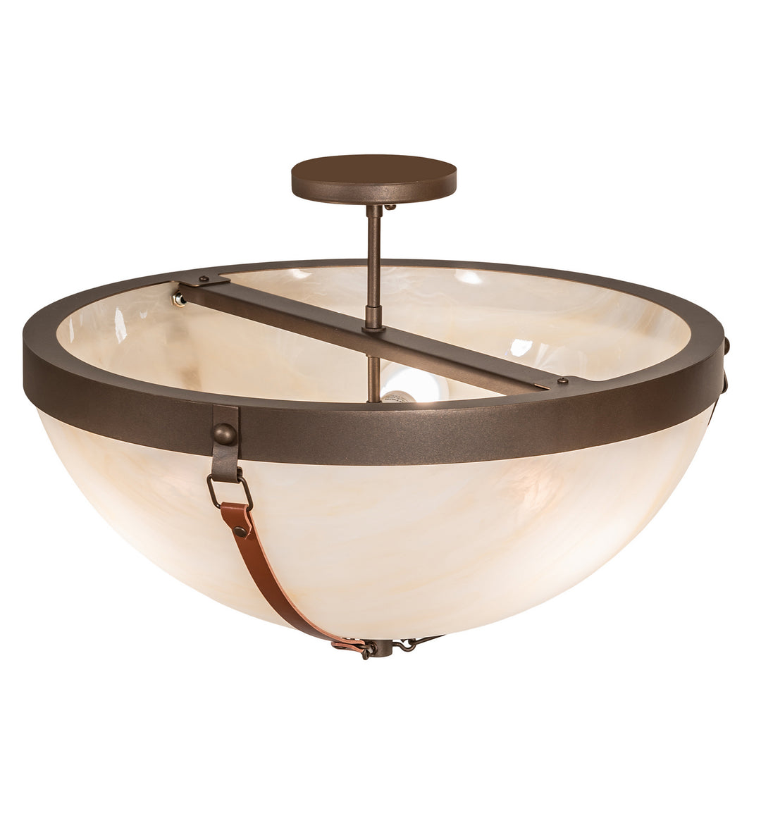 Meyda Tiffany Saddle Strap 248547 Ceiling Light - Bronze