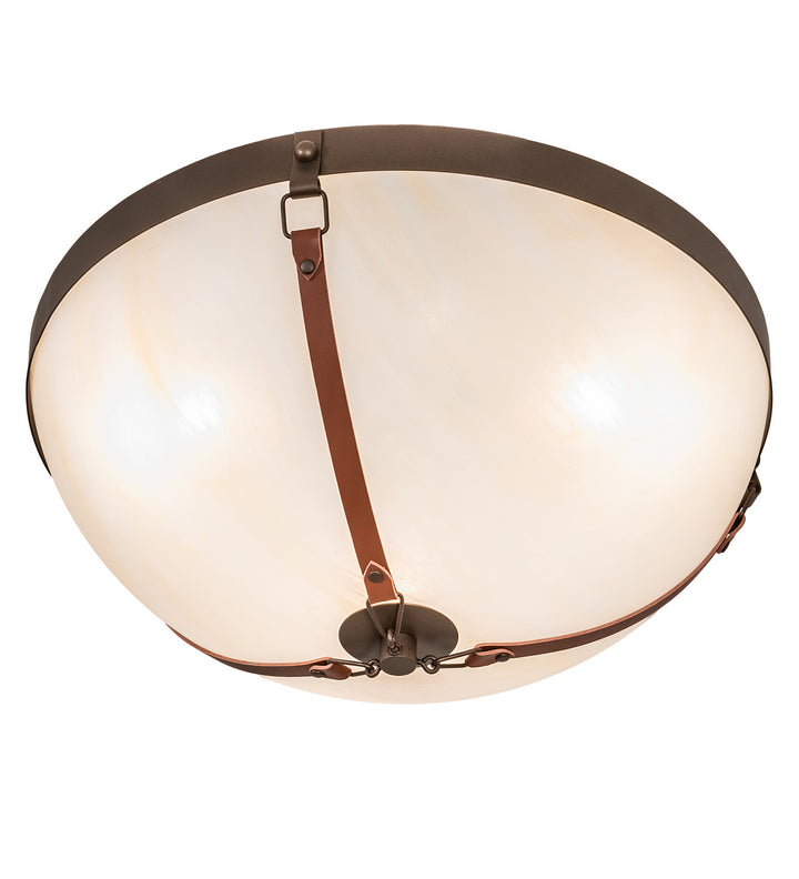 Meyda Tiffany Saddle Strap 248547 Ceiling Light - Bronze