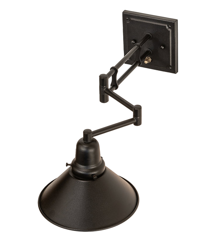 Meyda Tiffany Lighting 251126 Swingarm One Light Wall Sconce Lamp Pewter, Nickel, Silver