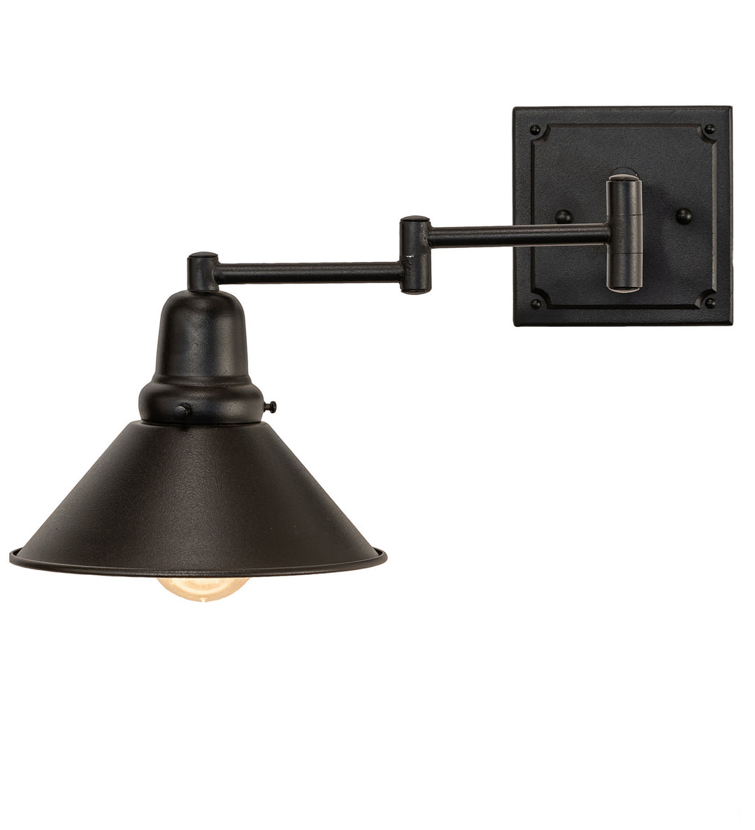 Meyda Tiffany Lighting 251126 Swingarm One Light Wall Sconce Lamp Pewter, Nickel, Silver