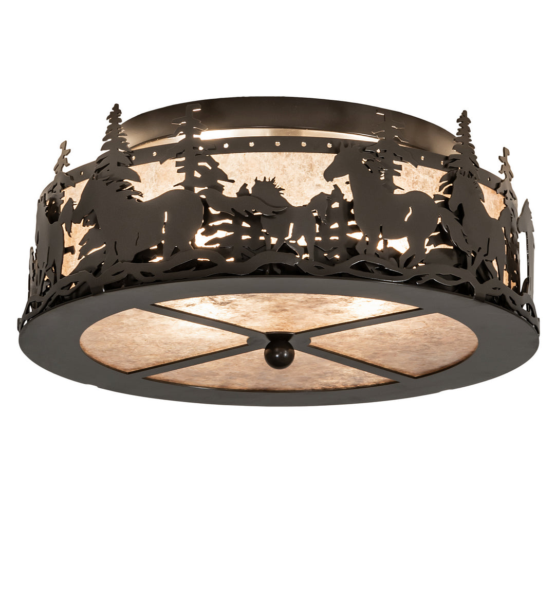 Meyda Tiffany Tall Pines 253522 Ceiling Light - Timeless Bronze