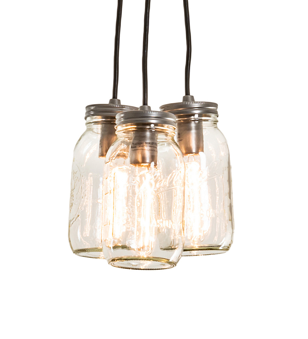 Meyda Tiffany Mason Jar 255331 Pendant Light - Nickel