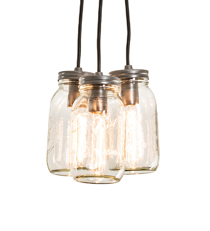 Meyda Tiffany Mason Jar 255331 Pendant Light - Nickel