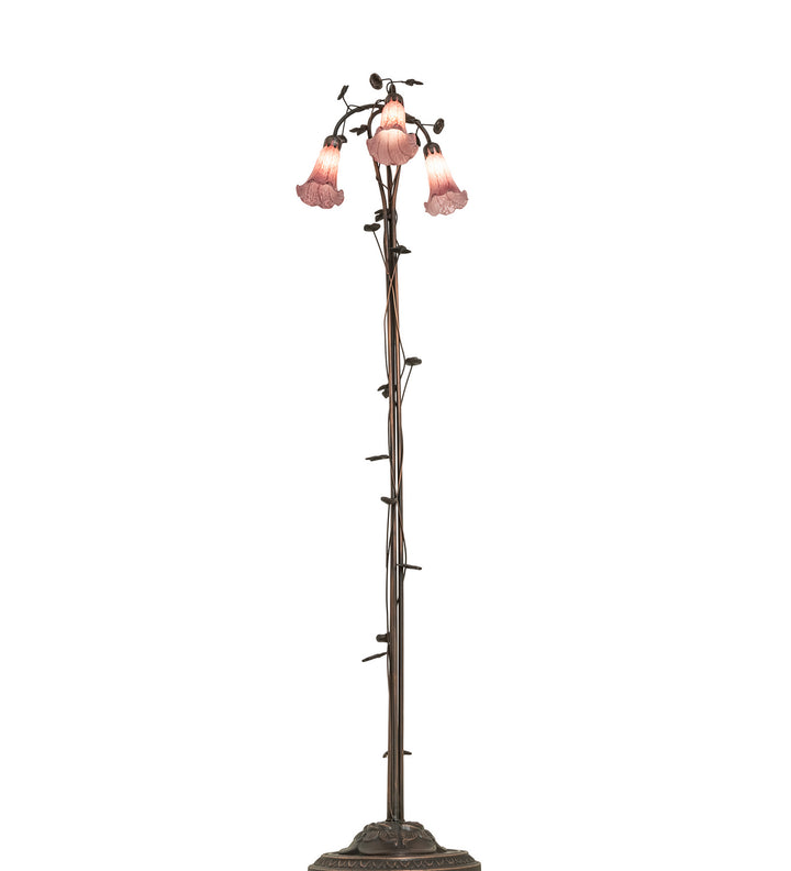 Meyda Tiffany Lighting 48433 Lavender Three Light Floor Lamp Lamp Bronze / Dark