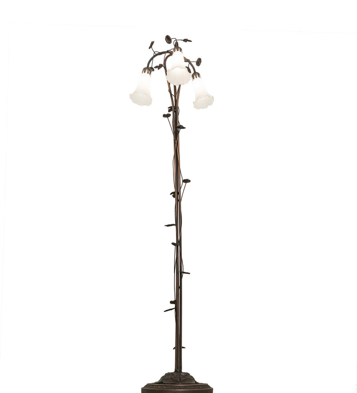 Meyda Tiffany Lighting 66181 White Three Light Floor Lamp Lamp Bronze / Dark