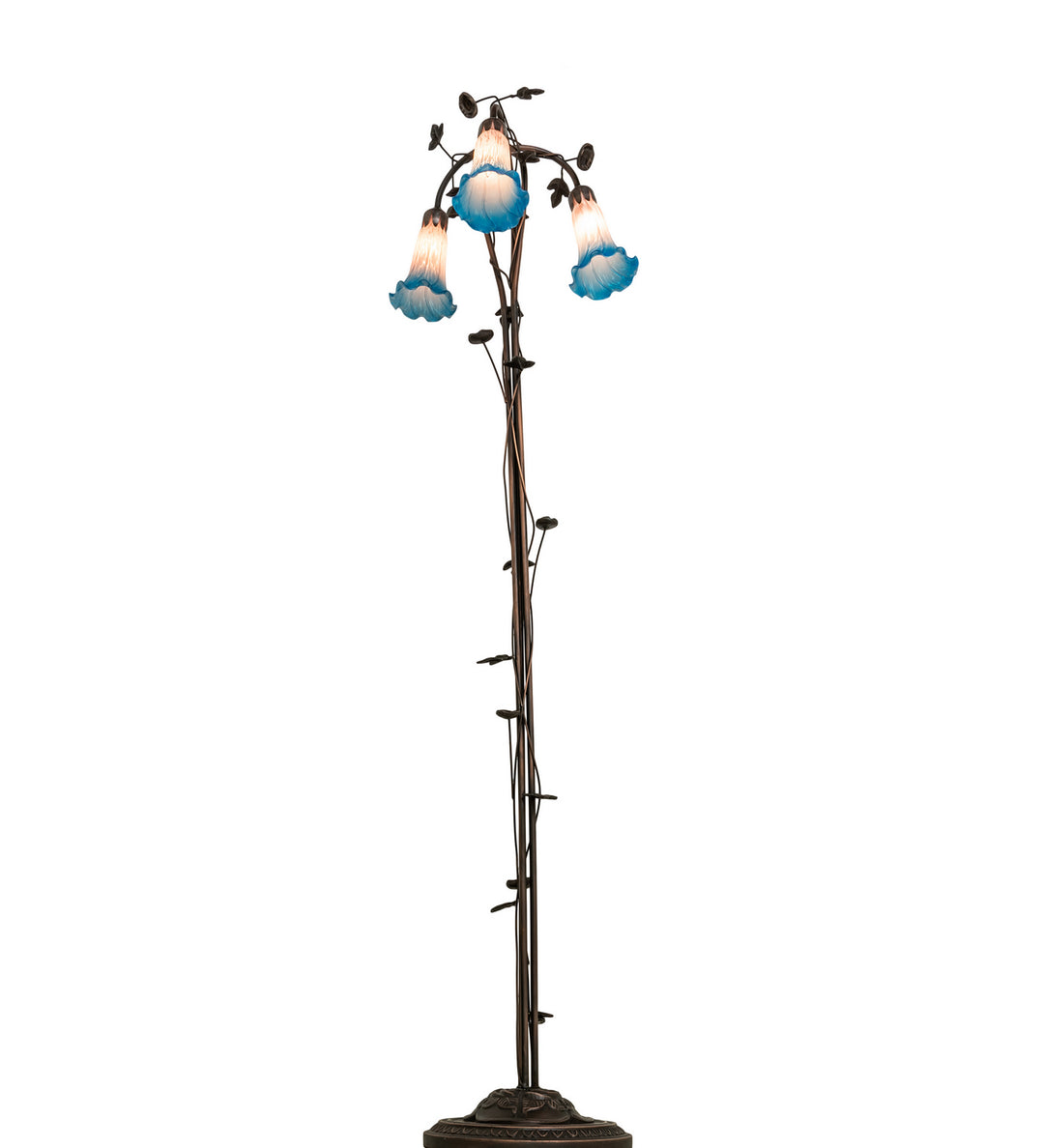 Meyda Tiffany Lighting 71882 Pink/Blue Three Light Floor Lamp Lamp Bronze / Dark