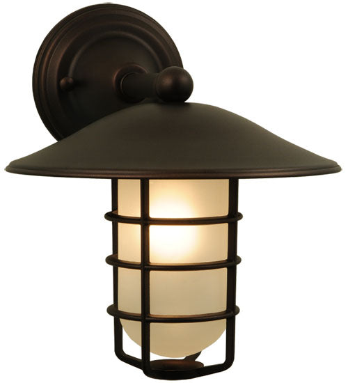 Meyda Tiffany Lighting 125905 Bellevue One Light Wall Sconce Outdoor Bronze / Dark