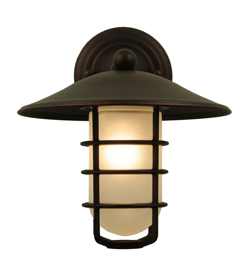 Meyda Tiffany Lighting 125905 Bellevue One Light Wall Sconce Outdoor Bronze / Dark
