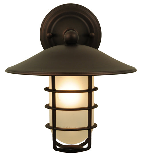 Meyda Tiffany Lighting 125905 Bellevue One Light Wall Sconce Outdoor Bronze / Dark
