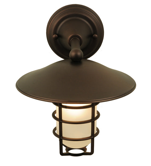Meyda Tiffany Lighting 125905 Bellevue One Light Wall Sconce Outdoor Bronze / Dark