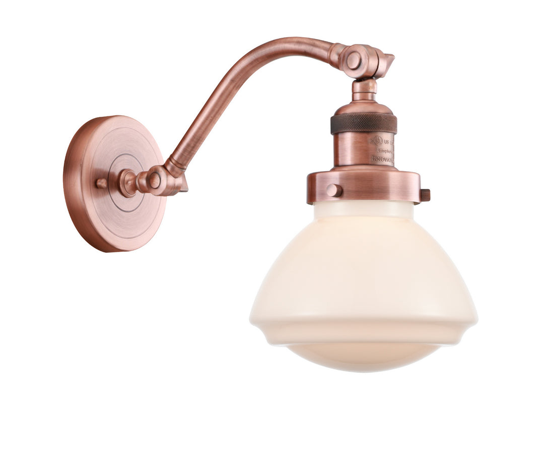 Innovations Franklin Restoration 515-1W-AC-G321 Wall Sconce Light - Antique Copper