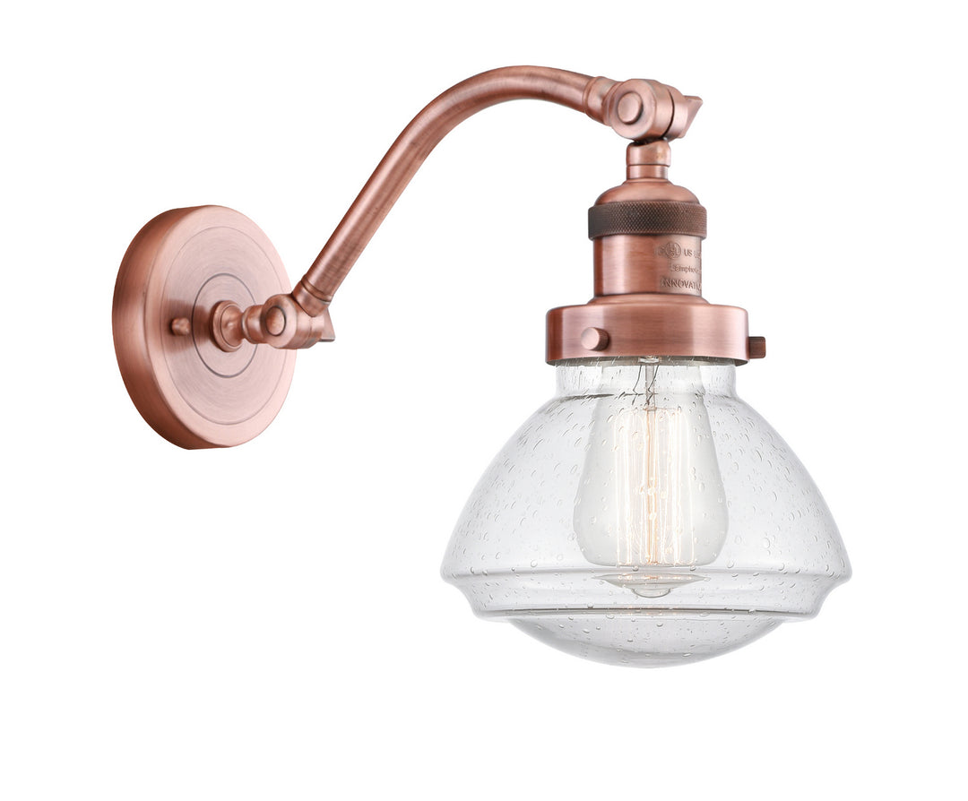 Innovations Franklin Restoration 515-1W-AC-G324 Wall Sconce Light - Antique Copper