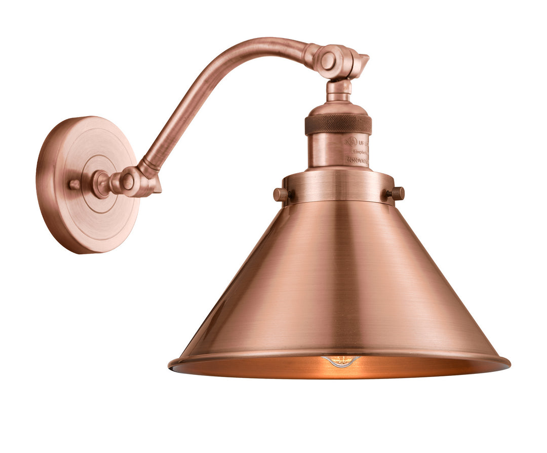 Innovations Franklin Restoration 515-1W-AC-M10-AC Wall Sconce Light - Antique Copper