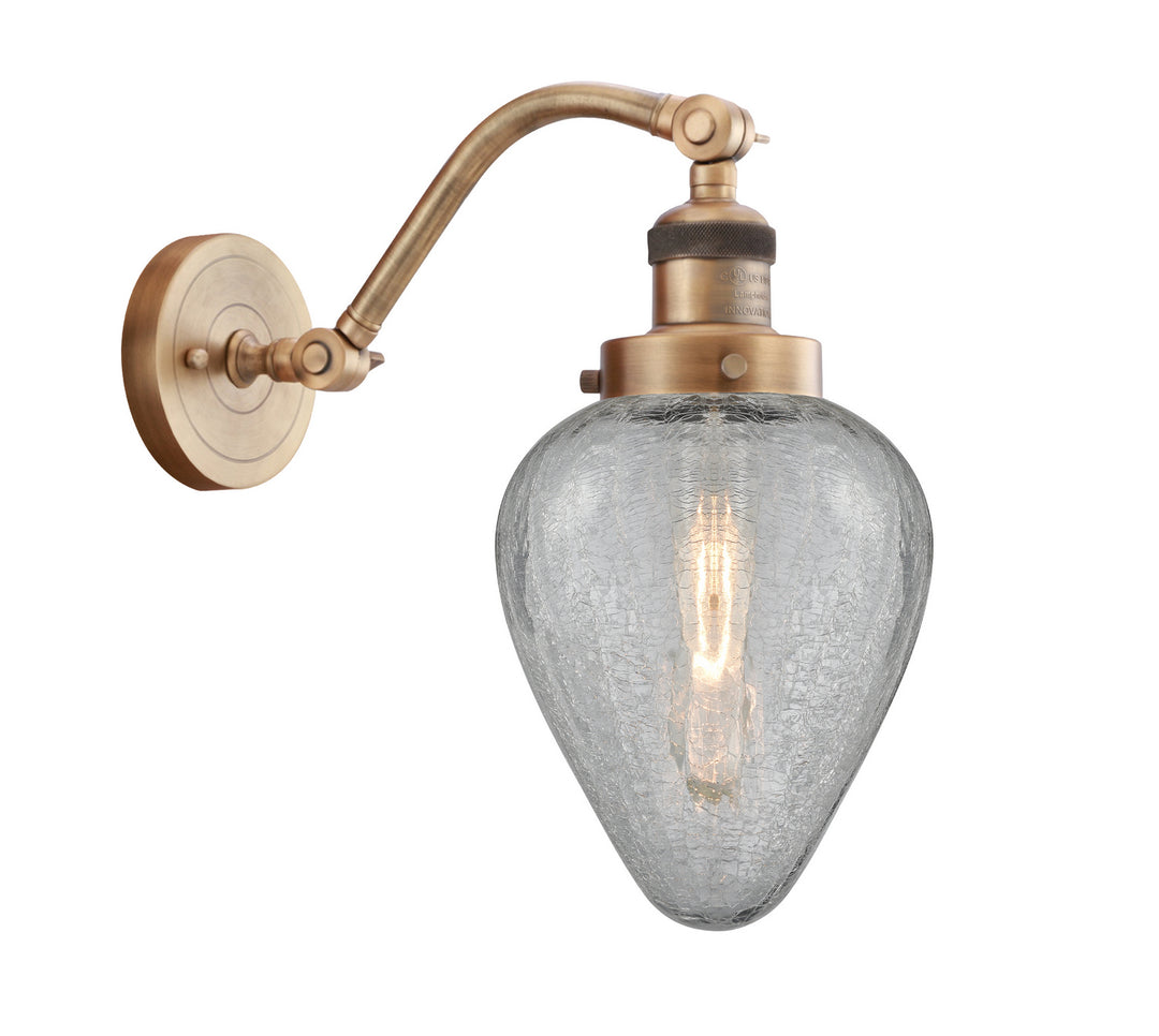 Innovations Franklin Restoration 515-1W-BB-G165 Wall Sconce Light - Brushed Brass