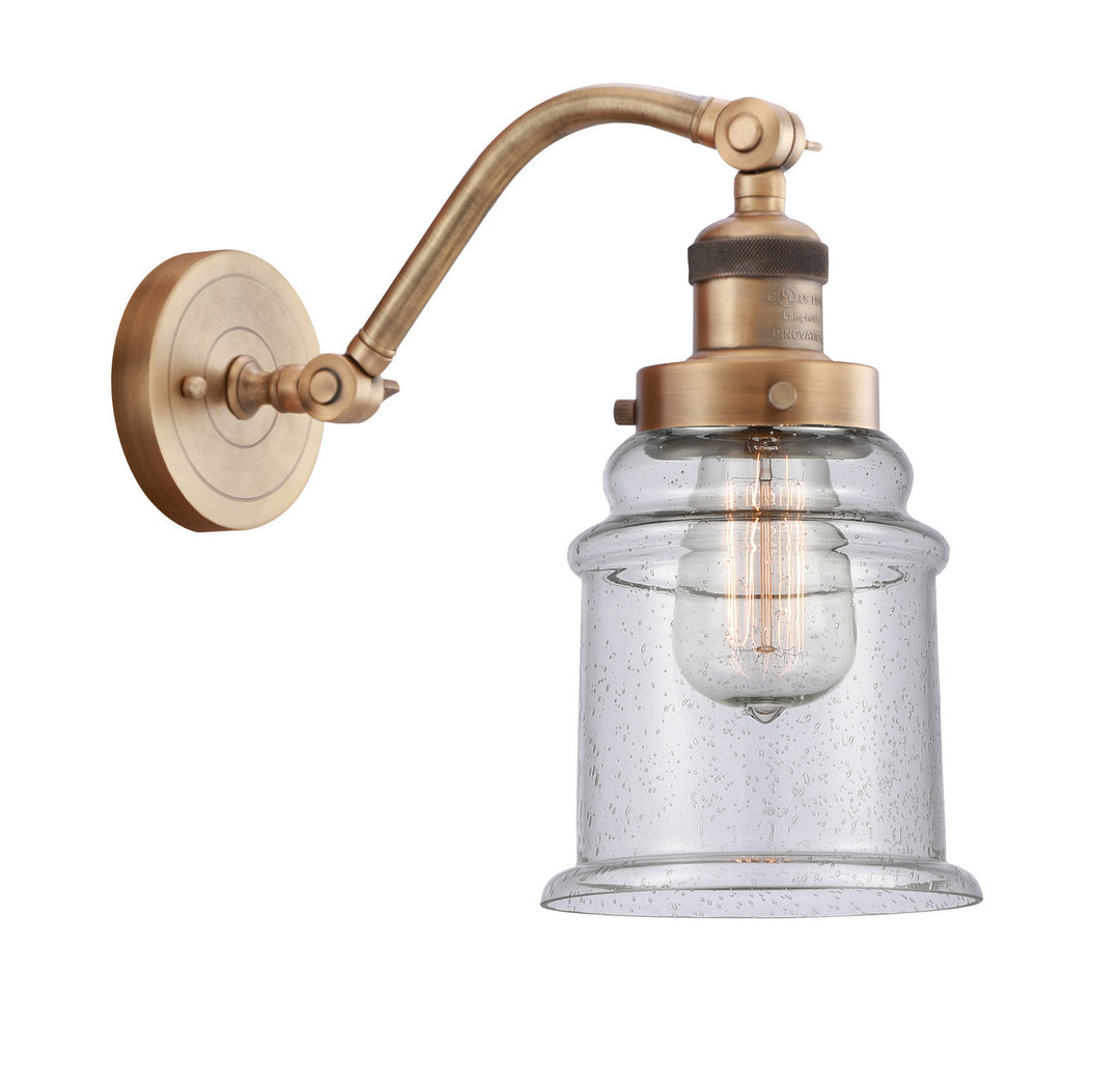 Innovations Franklin Restoration 515-1W-BB-G184 Wall Sconce Light - Brushed Brass