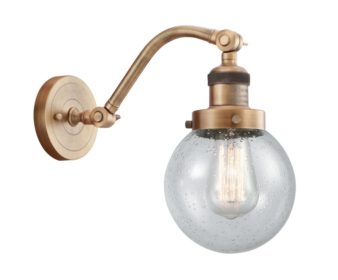 Innovations Franklin Restoration 515-1W-BB-G204-6-LED Wall Sconce Light - Brushed Brass
