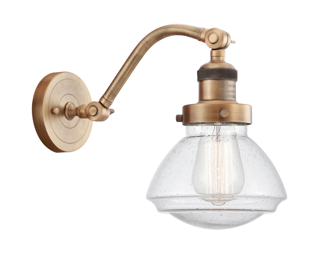 Innovations Franklin Restoration 515-1W-BB-G324 Wall Sconce Light - Brushed Brass