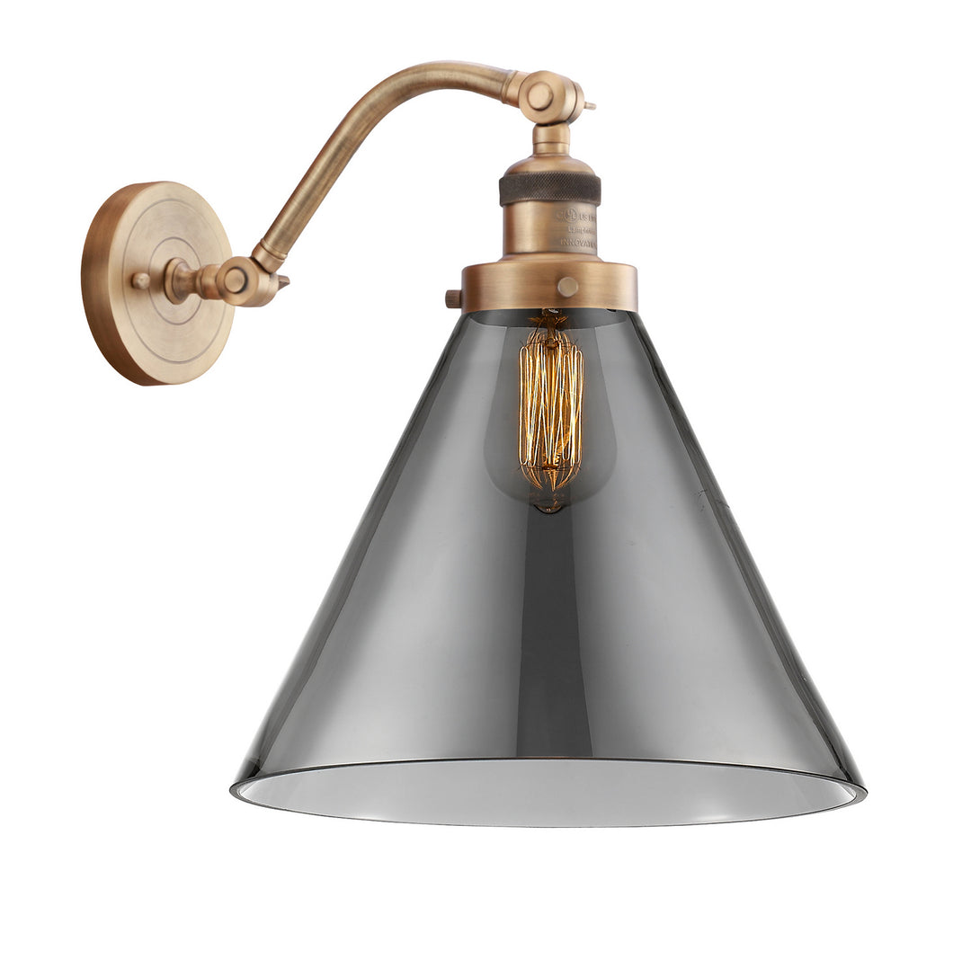 Innovations Franklin Restoration 515-1W-BB-G43-L Wall Sconce Light - Brushed Brass