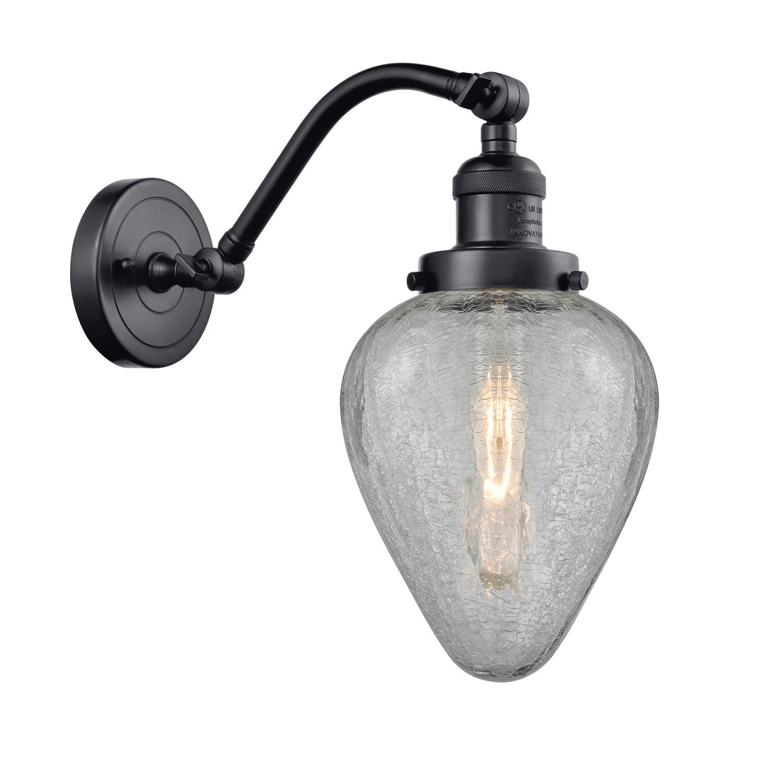 Innovations Franklin Restoration 515-1W-BK-G165-LED Wall Sconce Light - Matte Black