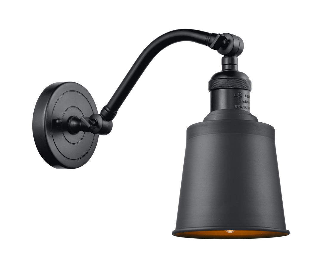 Innovations Franklin Restoration 515-1W-BK-M9-BK-LED Wall Sconce Light - Matte Black