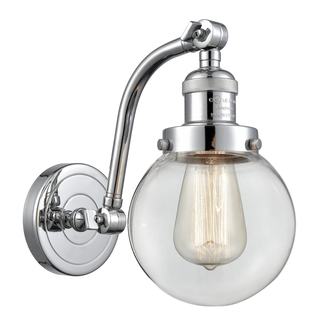 Innovations Franklin Restoration 515-1W-PC-G202-6-LED Wall Sconce Light - Polished Chrome