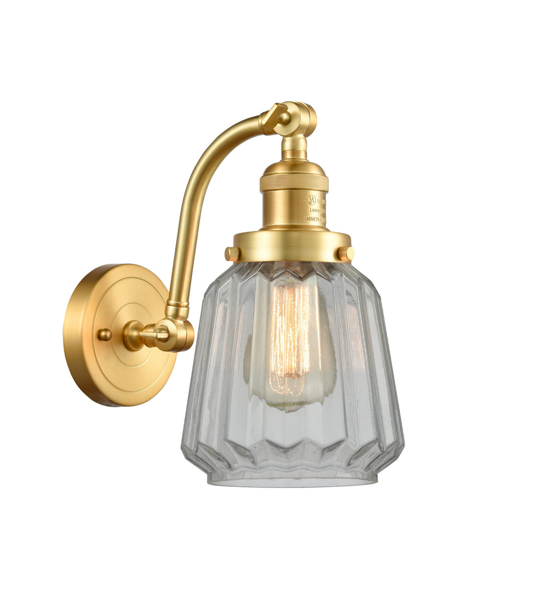 Innovations Franklin Restoration 515-1W-SG-G142 Wall Sconce Light - Satin Gold