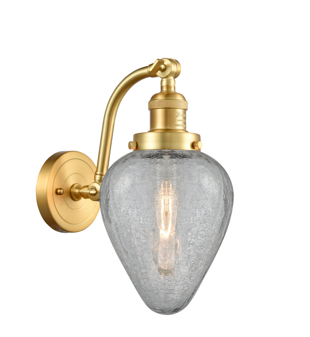Innovations Franklin Restoration 515-1W-SG-G165-LED Wall Sconce Light - Satin Gold