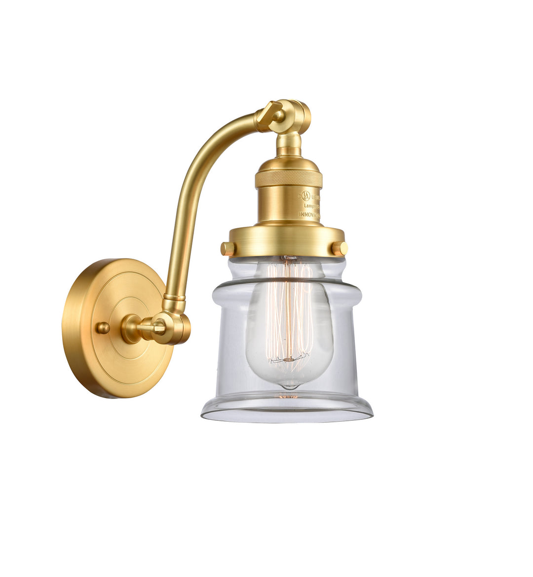 Innovations Franklin Restoration 515-1W-SG-G182S Wall Sconce Light - Satin Gold