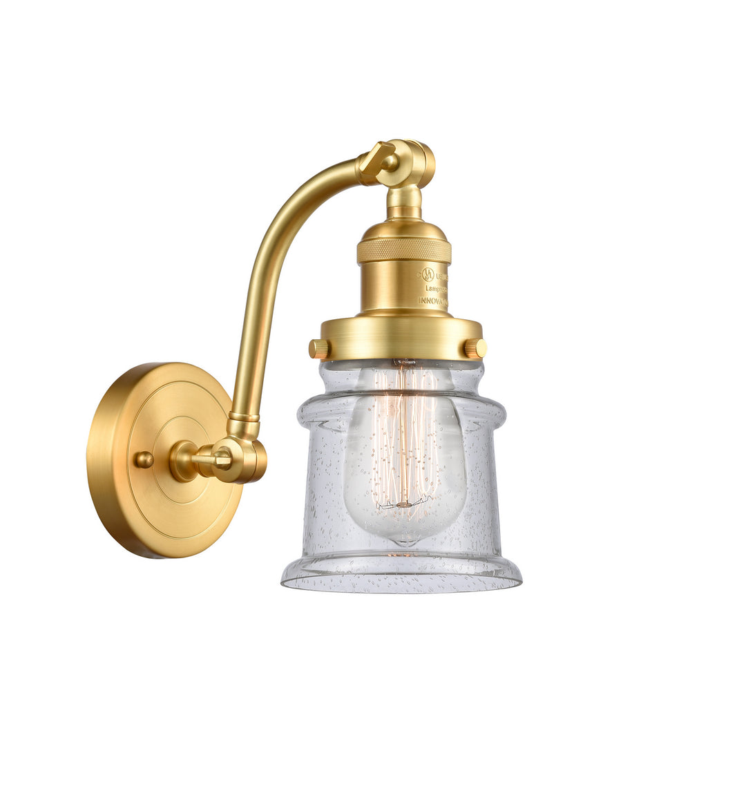 Innovations Franklin Restoration 515-1W-SG-G184S Wall Sconce Light - Satin Gold