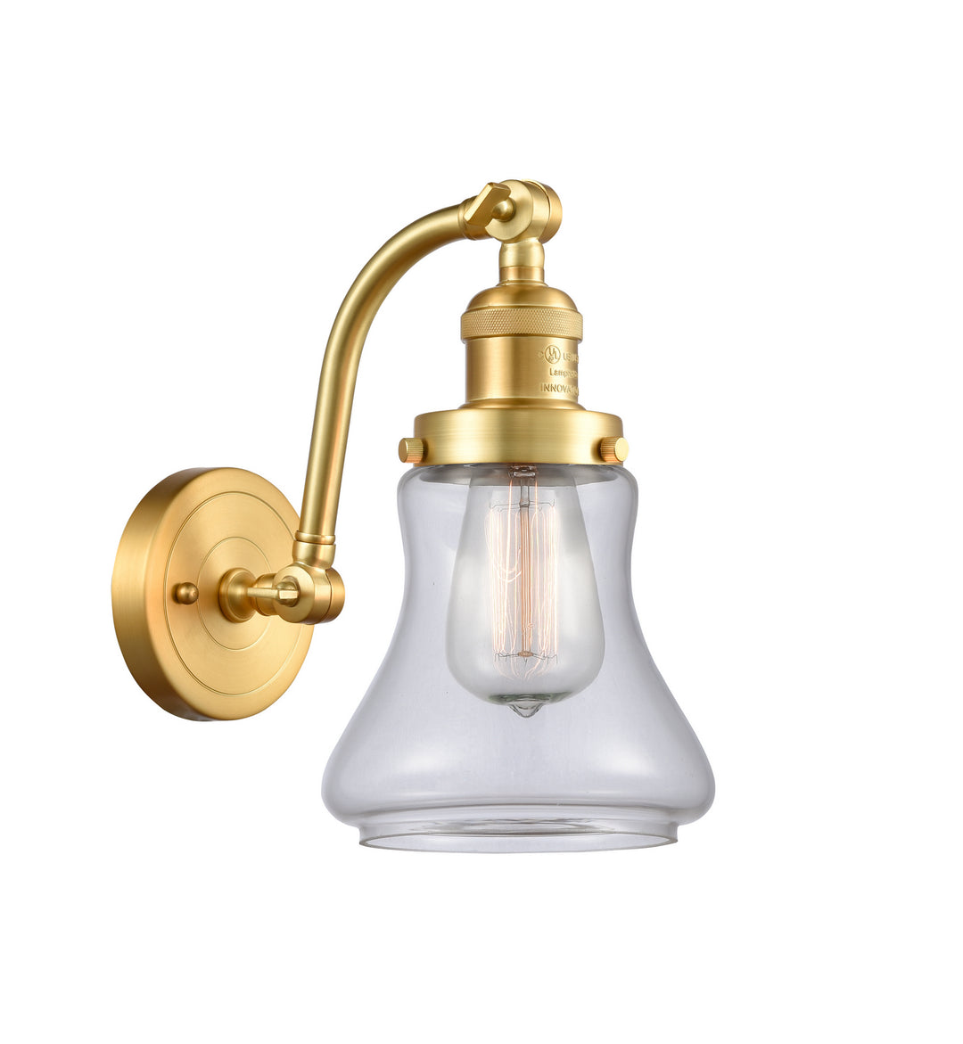 Innovations Franklin Restoration 515-1W-SG-G192 Wall Sconce Light - Satin Gold