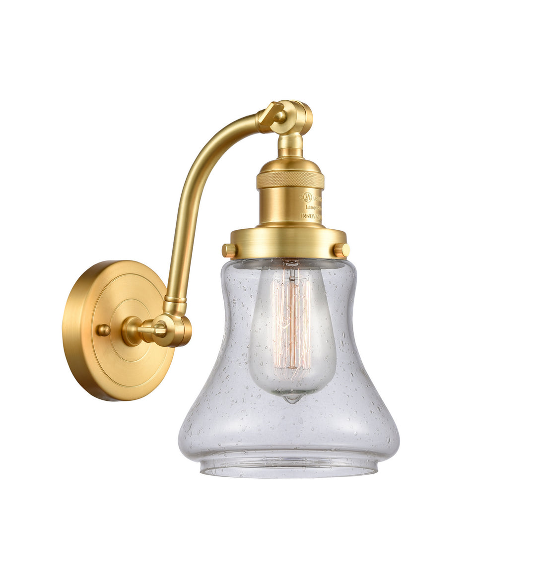 Innovations Franklin Restoration 515-1W-SG-G194 Wall Sconce Light - Satin Gold