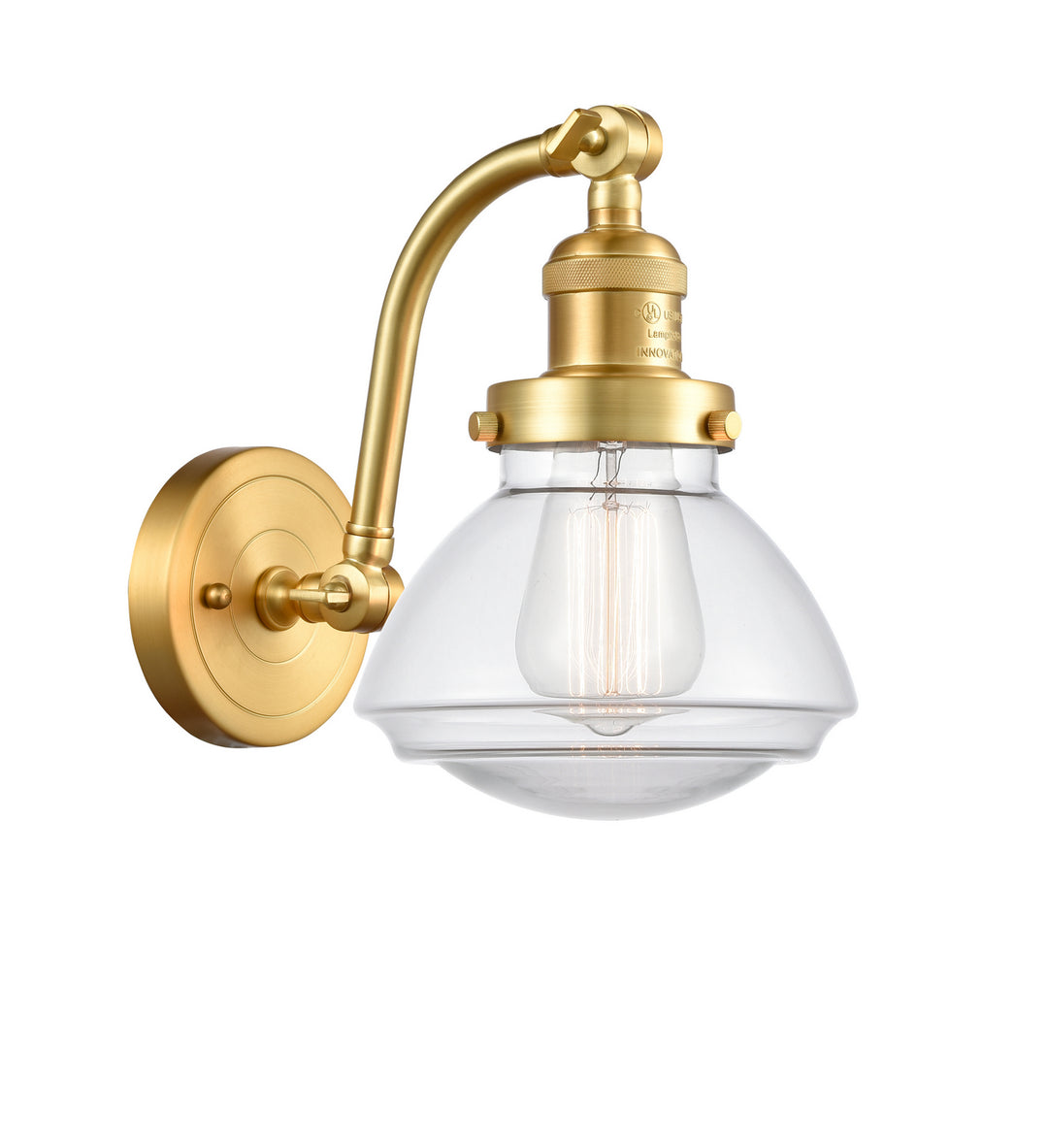 Innovations Franklin Restoration 515-1W-SG-G322 Wall Sconce Light - Satin Gold