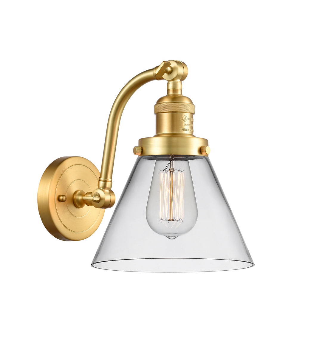 Innovations Franklin Restoration 515-1W-SG-G42 Wall Sconce Light - Satin Gold