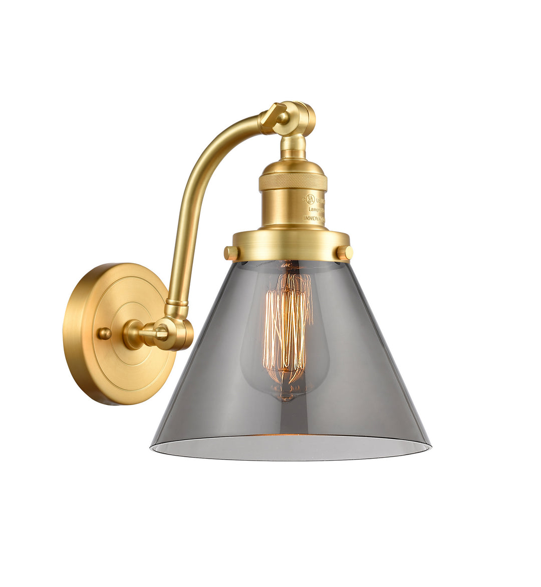 Innovations Franklin Restoration 515-1W-SG-G43 Wall Sconce Light - Satin Gold