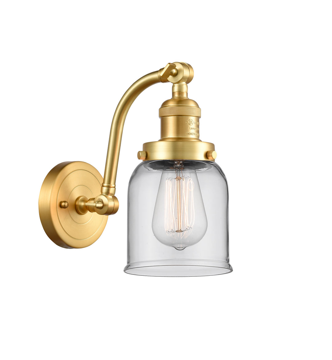 Innovations Franklin Restoration 515-1W-SG-G52 Wall Sconce Light - Satin Gold