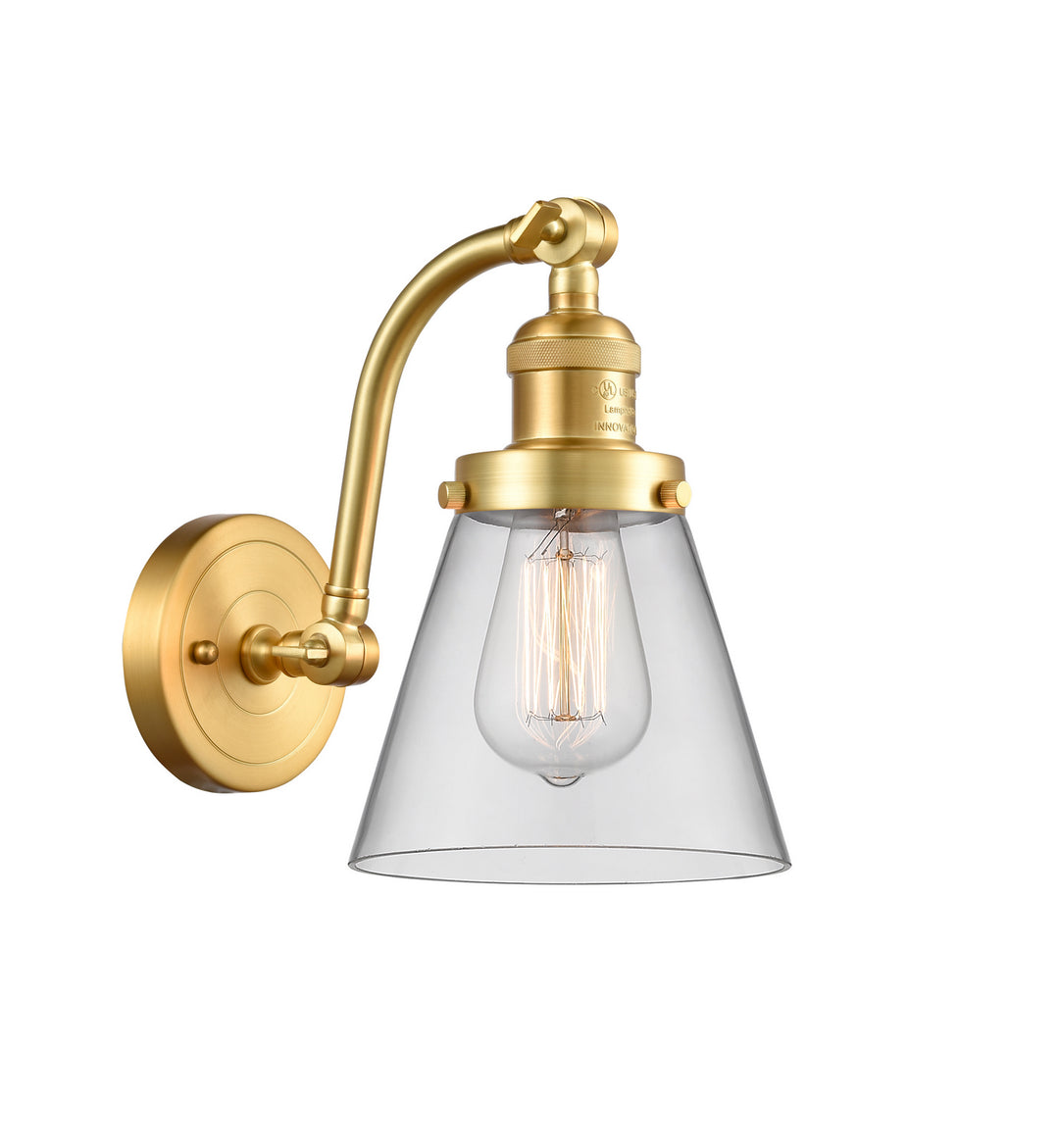 Innovations Franklin Restoration 515-1W-SG-G62-LED Wall Sconce Light - Satin Gold