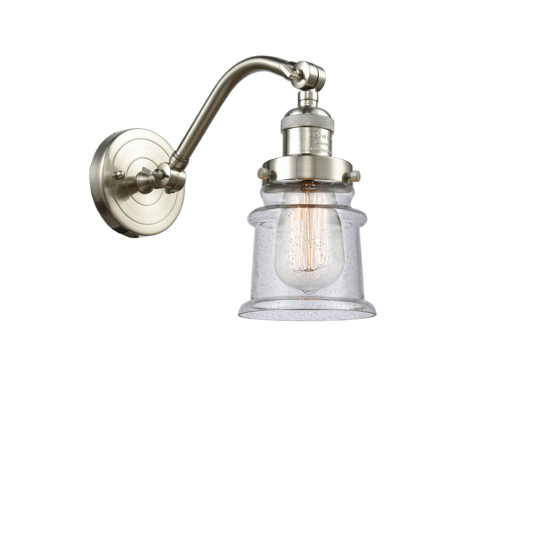 Innovations Franklin Restoration 515-1W-SN-G184S-LED Wall Sconce Light - Brushed Satin Nickel