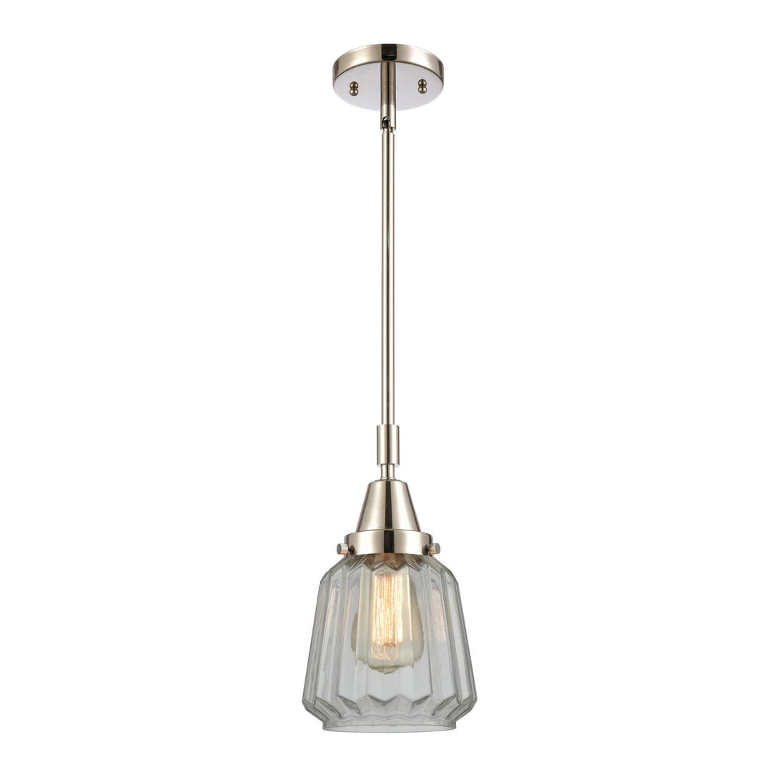 Innovations Caden 447-1S-PN-G142-LED Pendant Light - Polished Nickel