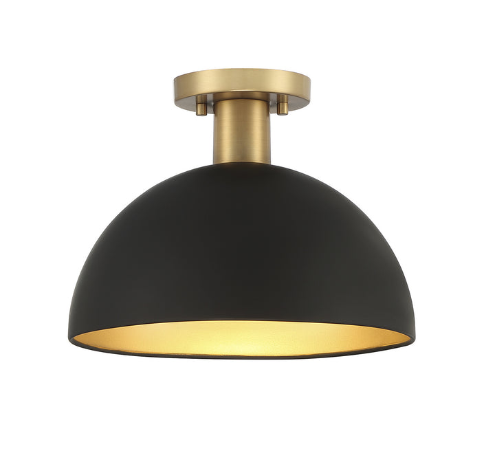 Meridian M60071MBKNB Ceiling Light - Matte Black with Natural Brass