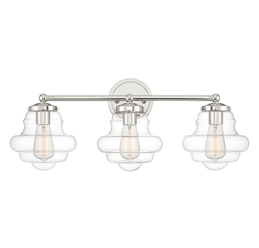 Meridian M80073PN Bath Vanity Light 26 in. wide - Polished Nickel