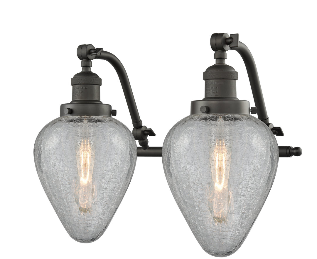 Innovations Franklin Restoration 515-2W-OB-G165-LED Bath Vanity Light 18 in. wide - Oil Rubbed Bronze