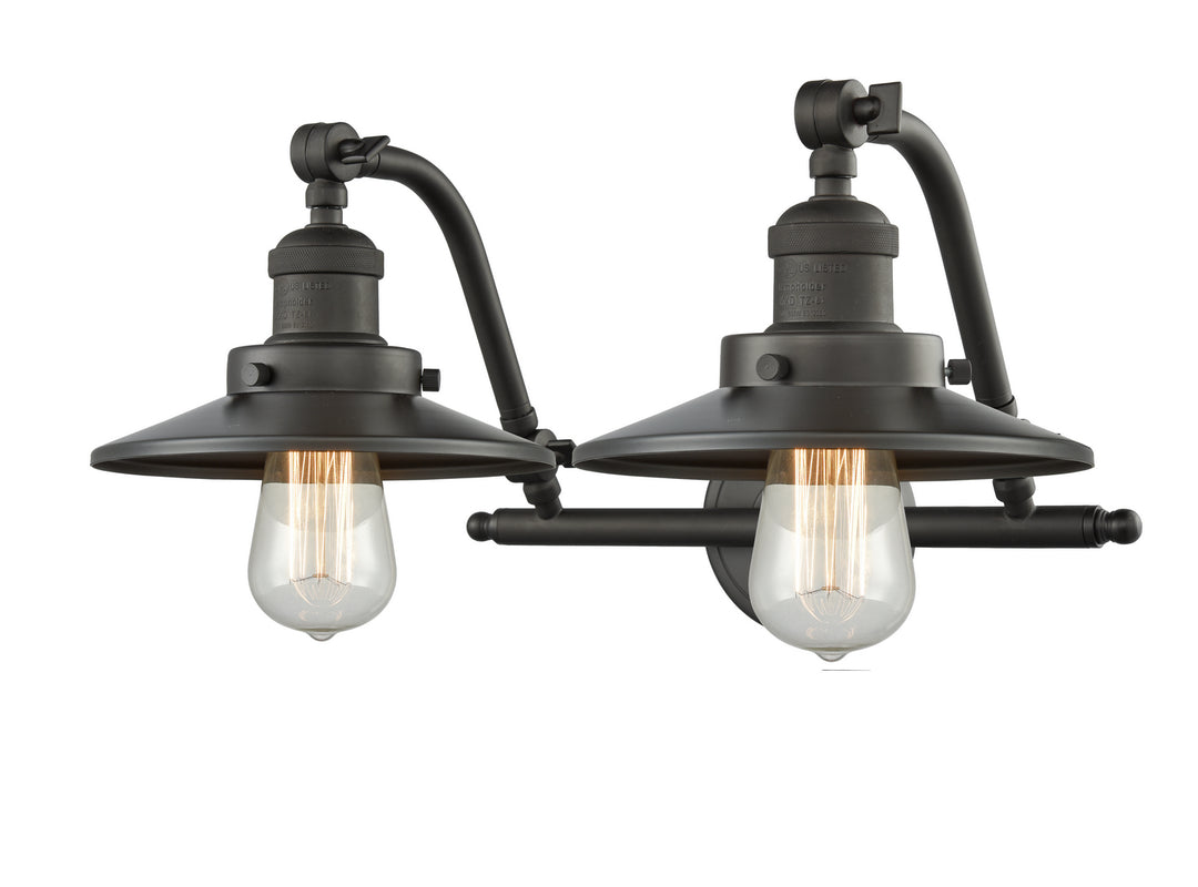 Innovations Franklin Restoration 515-2W-OB-M5-LED Bath Vanity Light 18 in. wide - Oil Rubbed Bronze