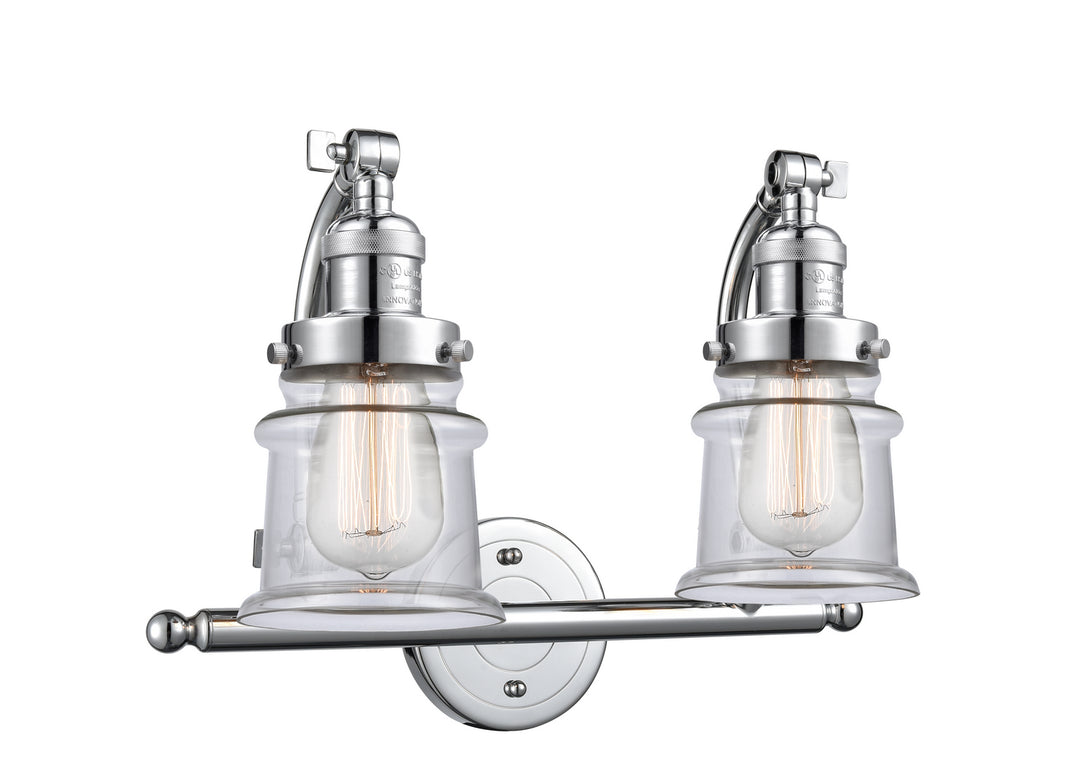 Innovations Franklin Restoration 515-2W-PC-G182S-LED Bath Vanity Light 18 in. wide - Polished Chrome