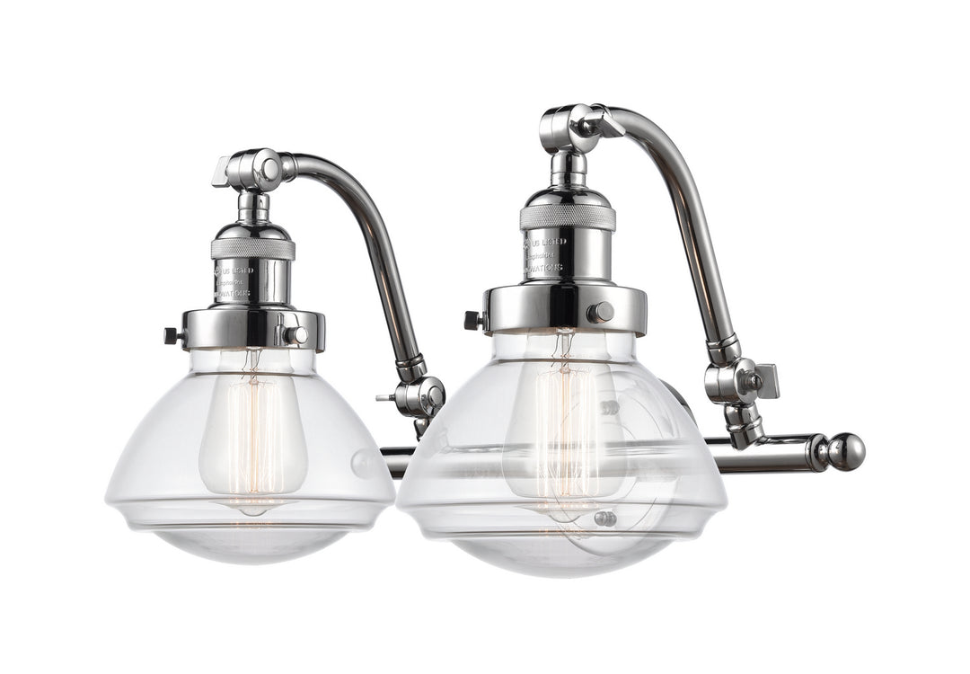 Innovations Franklin Restoration 515-2W-PC-G322 Bath Vanity Light 19 in. wide - Polished Chrome